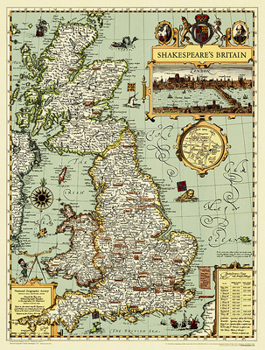 Unbound National Geographic Shakespeare's Britain Wall Map (19.25 X 25.5 In) Book