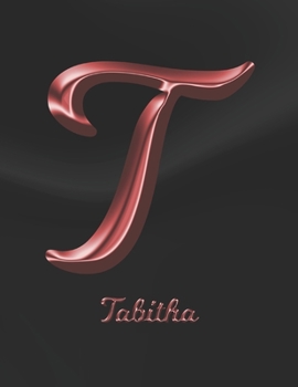 Tabitha: 1 Year Weekly Planner with Note Pages (12 Months) | Black Marble Rose Gold Pink Effect Letter T | 2020 - 2021 | Week Planning | Monthly ... | Plan Each Day, Set Goals & Get Stuff Done