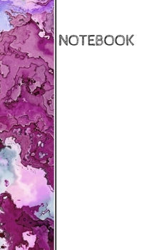 Paperback Notebook: Purple melted effect wrap around design notebook: 90 blank pages Book