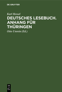Hardcover Deutsches Lesebuch. Anhang Für Thüringen [German] Book