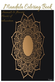 Paperback Mandala flowers and animals coloring book