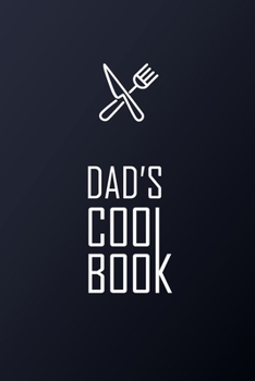 Paperback Cookebook Dad's Recipes Notebook. Family Recipe Book. Gift for Dad. Father's birthday gift Book