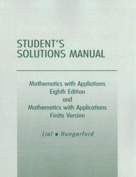 Paperback Student Solutions Manual for Mathematics with Applications Book
