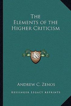 The Elements of the Higher Criticism