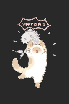 Victory Cat Notebook: Graph Paper Journal 6x9 - 120 Pages