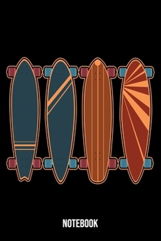 Notebook: Longboard Notebook Blank Dot Grid Longboarding Journal dotted with dots 6x9 120 Pages Checklist Record Book Take Notes Gift Planner Paper ... Longboard Lovers Longboarder Skate