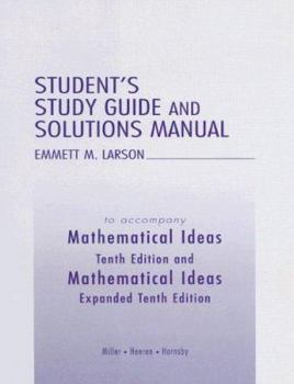 Paperback Student's Study Guide and Solutions Manual to Accompany Mathematical Ideas Book