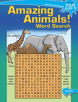 Paperback Spark: Amazing Animals! Word Search Book