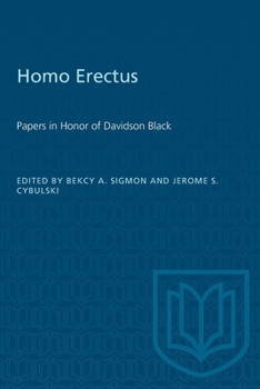 Paperback Homo Erectus: Papers in Honor of Davidson Black Book