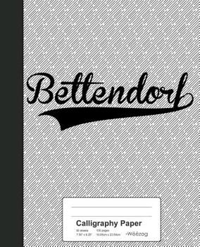 Paperback Calligraphy Paper: BETTENDORF Notebook Book