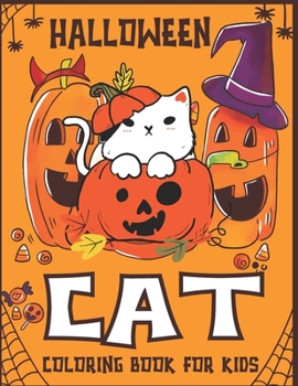Halloween Cat Coloring Book For Kids: A Kid Coloring Book with Beautiful Cats and Pumpkin Designs