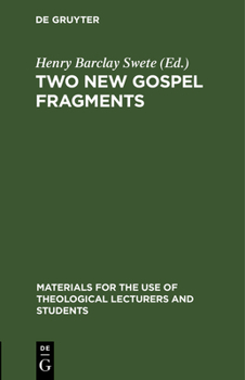 Hardcover Two New Gospel Fragments Book