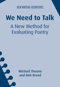 Hardcover We Need to Talk: A New Method for Evaluating Poetry Book