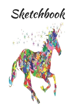 Sketch book: Cute Unicorn Kawaii Sketchbook for Girls Blank Paper for Drawing, Doodling or Learning to Draw, Sketch Books For Kids [120 pages | dotted paper | 6 x 9 inch | Soft Cover]