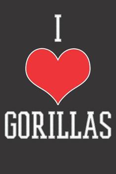 Paperback Gorilla Gift Notebook: I Love Gorillas 6x9 Dot Grid Dotted 120 Pages School College Notebook Book