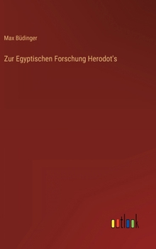 Hardcover Zur Egyptischen Forschung Herodot's [German] Book