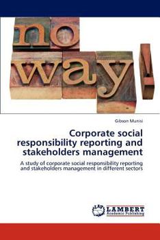 Paperback Corporate Social Responsibility Reporting and Stakeholders Management Book