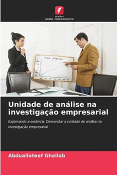Paperback Unidade de análise na investigação empresarial [Portuguese] Book