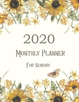 Paperback 2020 Monthly Planners for Seniors: Large print calendar for elderly by weekly and monthly with big letters support low vision and visually imparied wi [Large Print] Book