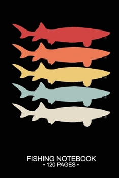 Fishing Notebook 120 Pages: 6x 9'' Dot Grid Paperback Graph White Sturgeon Fish-ing Freshwater Game Fly Journal Composition Notes Day Planner Notepad Log-Book Paper Sheets School