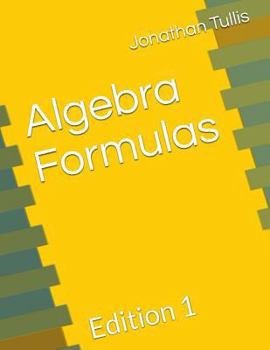 Paperback Algebra Formulas: Edition 1 Book
