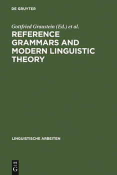 Hardcover Reference Grammars and Modern Linguistic Theory Book