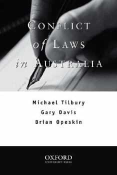 Paperback Conflict of Laws in Australia Book