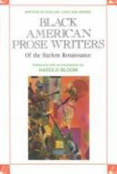 Black American Prose Writers of the Harlem Renaissance (Writers of English) - Book  of the Writers of English