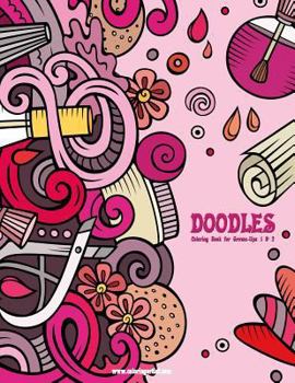 Paperback Doodles Coloring Book for Grown-Ups 1 & 2 Book