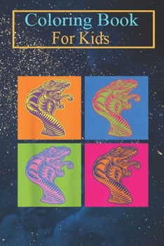 Coloring Book For Kids: Pop Art Snake Animal Coloring Book: For Kids Aged 3-8 (Fun Activities for Kids)