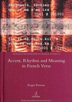 Hardcover Accent, Rhythm and Meaning in French Verse Book