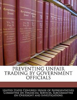 Paperback Preventing Unfair Trading by Government Officials Book