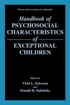 Paperback Handbook of Psychosocial Characteristics of Exceptional Children Book