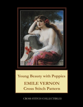 Paperback Young Beauty with Poppies: Emile Vernon Cross Stitch Pattern Book