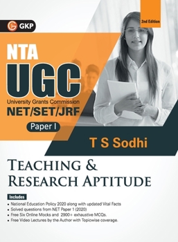 Paperback Nta Ugc (Net/Set/Jrf ) 2021 Paper I Teaching & Research Aptitude Book