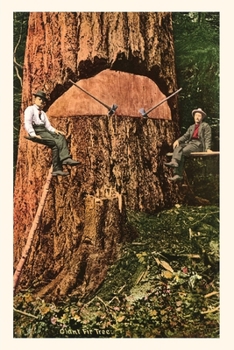 Paperback Vintage Journal Giant Fir Tree Book
