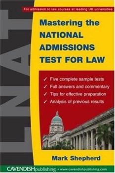 Paperback Mastering the National Admissions Test for Law Book