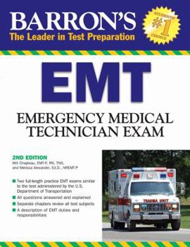 Paperback Barron's EMT Exam: Emergency Medical Technician Book