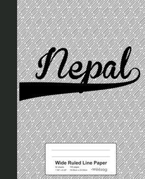 Paperback Wide Ruled Line Paper: NEPAL Notebook Book