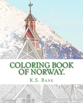 Paperback Coloring Book of Norway. Book