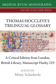 Hardcover Thomas Hoccleve's Trilingual Glossary Book