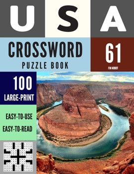 Paperback USA Crossword Puzzle Book: 100 Large-Print Crossword Puzzle Book for Adults (Book 61) Book