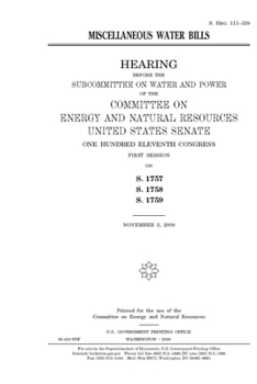 Paperback Miscellaneous water bills Book