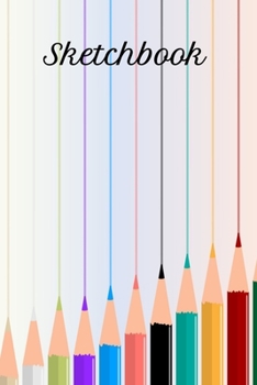 Sketchbook: Pencil Lines Design - A 6x9 sketchpad with 100 blank pages to draw, sketch, doodle or whatever.