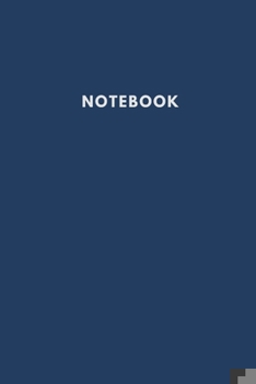 Paperback Notebook: Navy Blue Notebook Simple Design Lind Composition Book And Diary Book