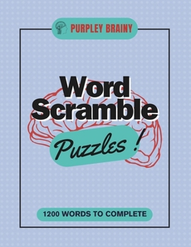 Paperback Word Scramble Puzzles: 1200 Words To Complete Large Print With Solution Book