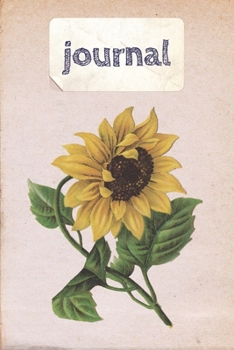 Journal: Vintage Sunflower Floral Bullet Dotted Notebook