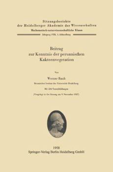 Paperback Beitrag Zur Kenntnis Der Peruanischen Kakteenvegetation [German] Book