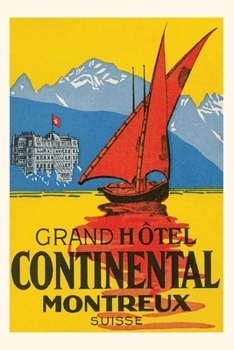 Paperback Vintage Journal Montreux, Switzerland Travel Poster Book
