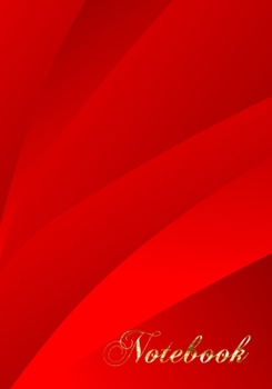 Paperback Abstract Red Minimalist Dot Grid Notebook - 7x10 125 dot grid pages- Matte Abstract Red Matte Silk Cover with sturdy white pages notebook Book